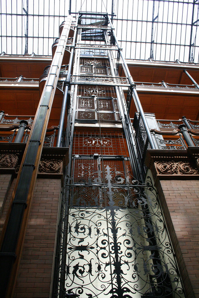 steam powered elevator the bradbury building downtown los … Flickr