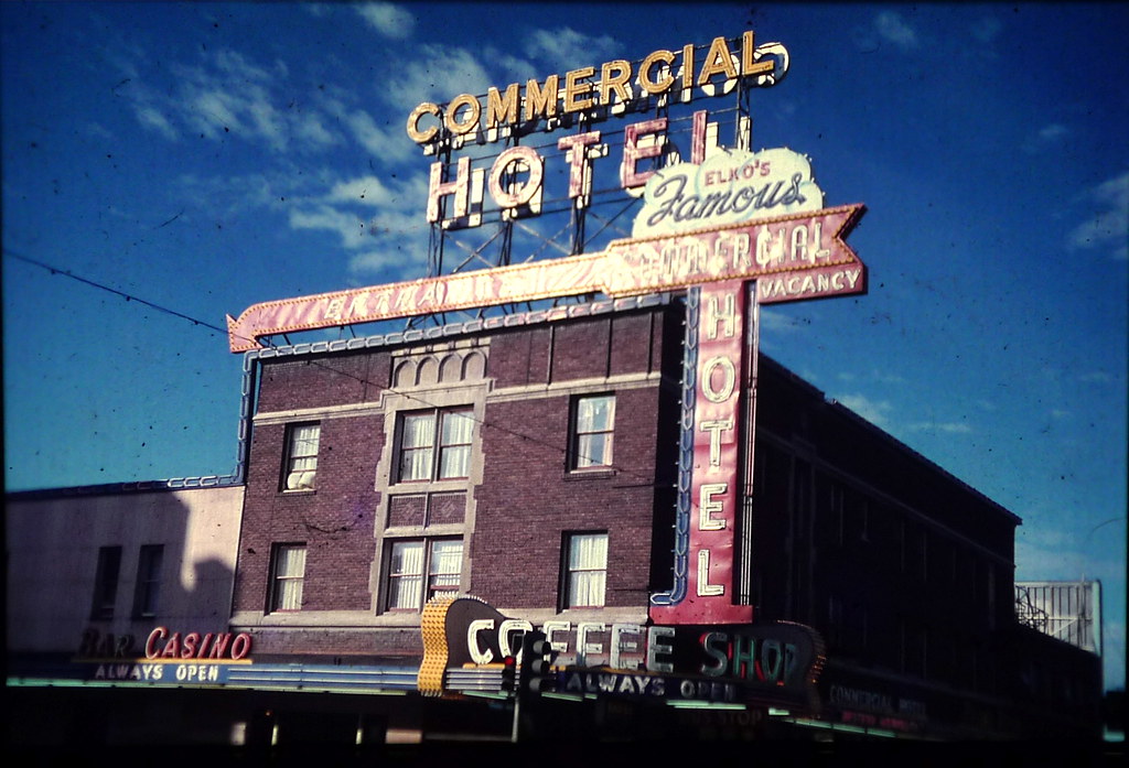 Commercial Hotel ELKO, Nevada 1976 again from a series o… Flickr