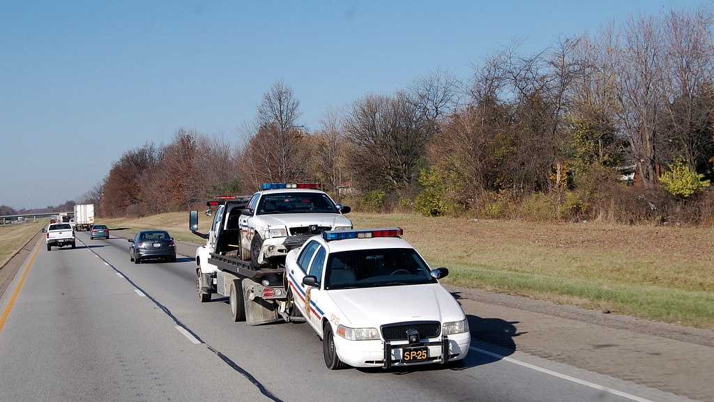Hebron, Ohio Wrecked Columbus Ohio police cars. Taken on I… Flickr