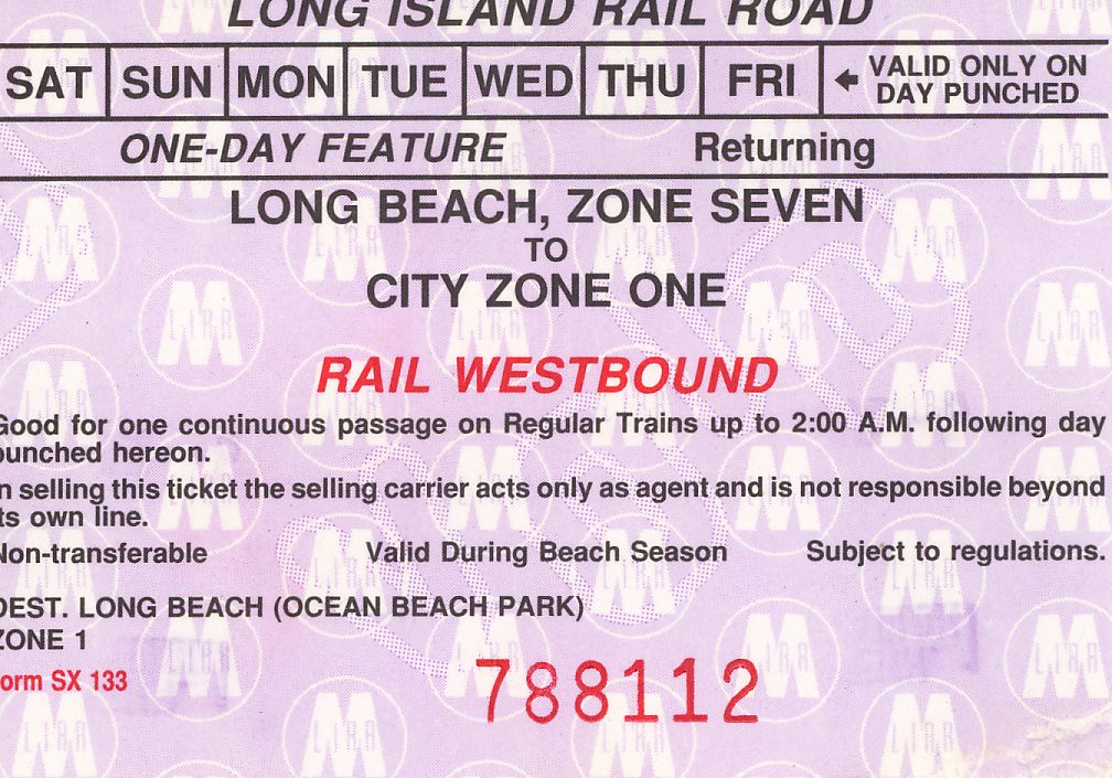 Long Island Rail Road Ticket Peter Flickr