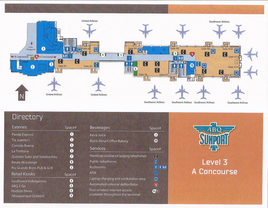 Albuquerque International Airport (ABQ) terminal floorplan… Flickr