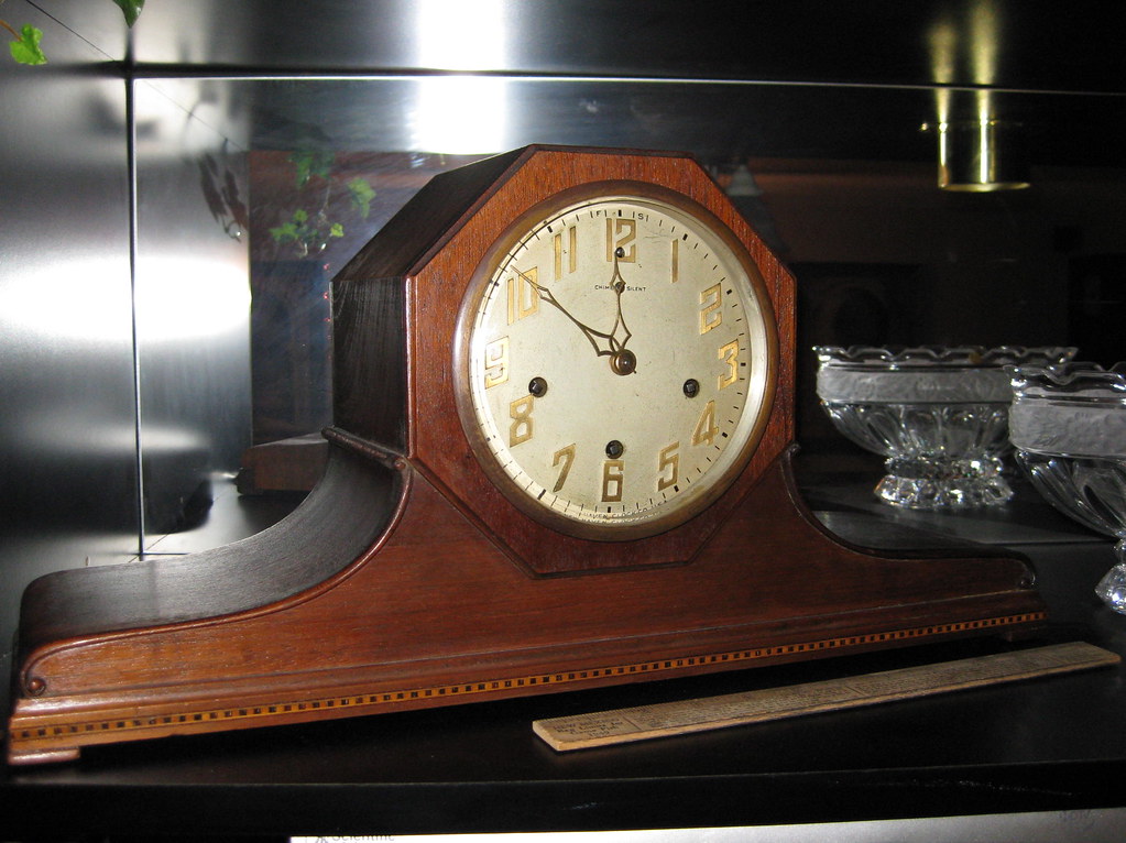 New Haven octagonal tambour clock with Westminster chime Flickr