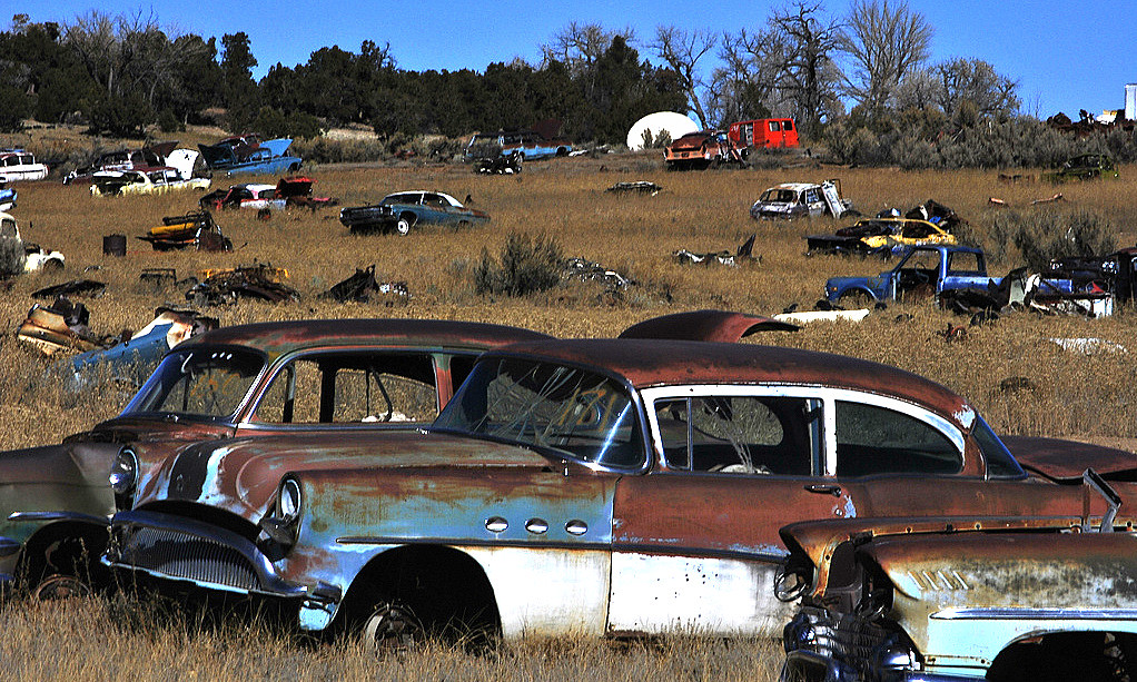 car7 An abandoned junkyard outside of Cortez,Colorado.Hund… Flickr