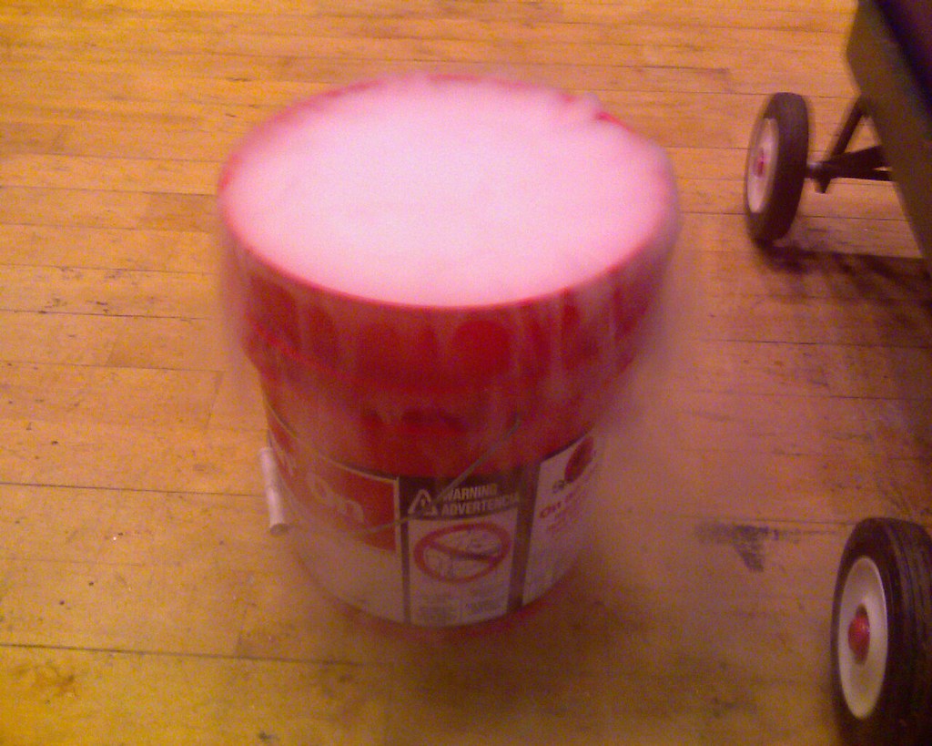 The fast way to cool drinks 10 lbs of dry ice in a 5 gallo… Flickr