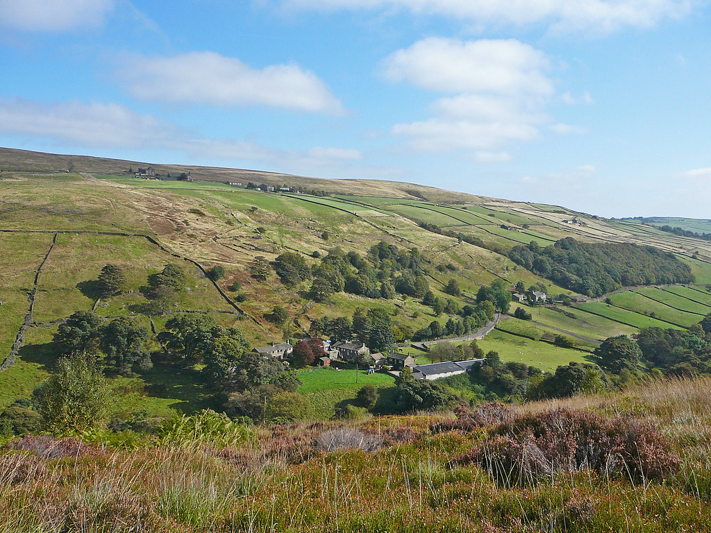 Luddenden Dean looking down on The Lowe Farm Tim Green Flickr