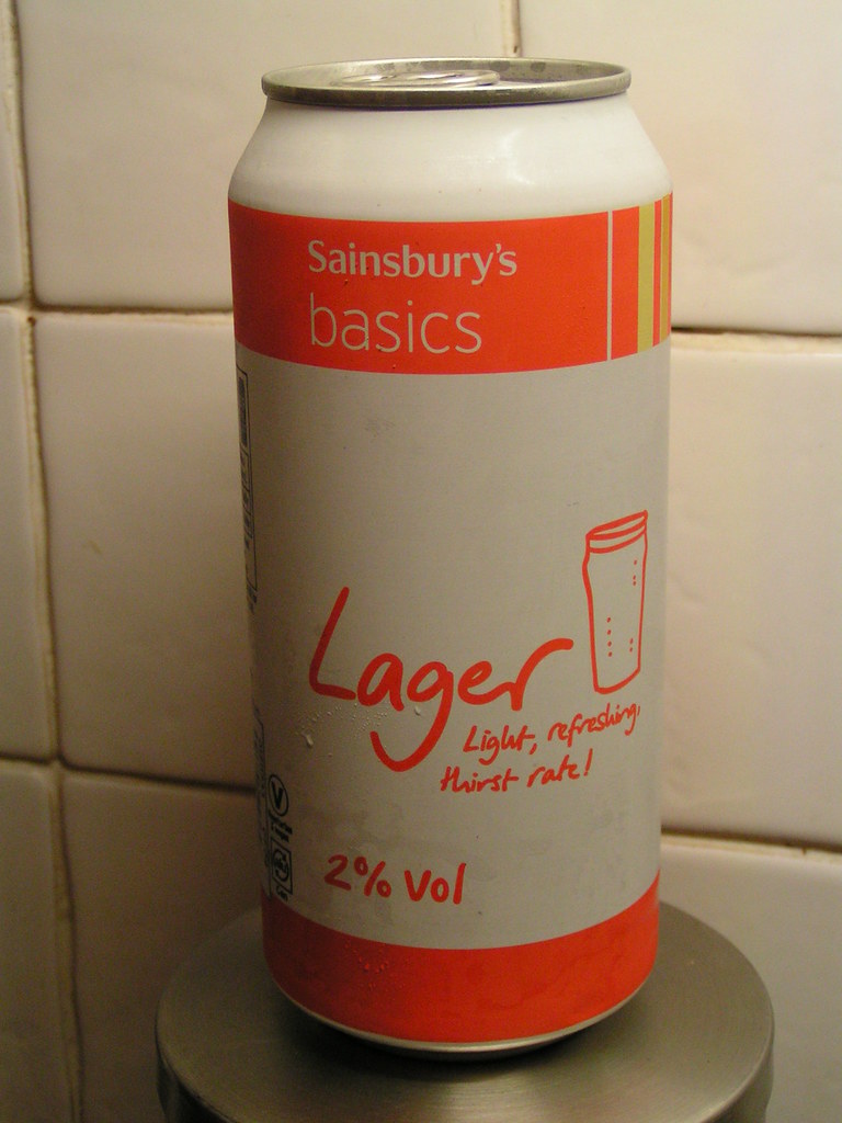 Sainsbury's, (basics) Lager, England 2.0 no colour or hea… Flickr