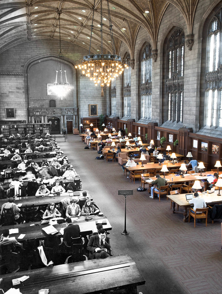 Harper Library 1945 and 2011 This is a merge of an archiv… Flickr