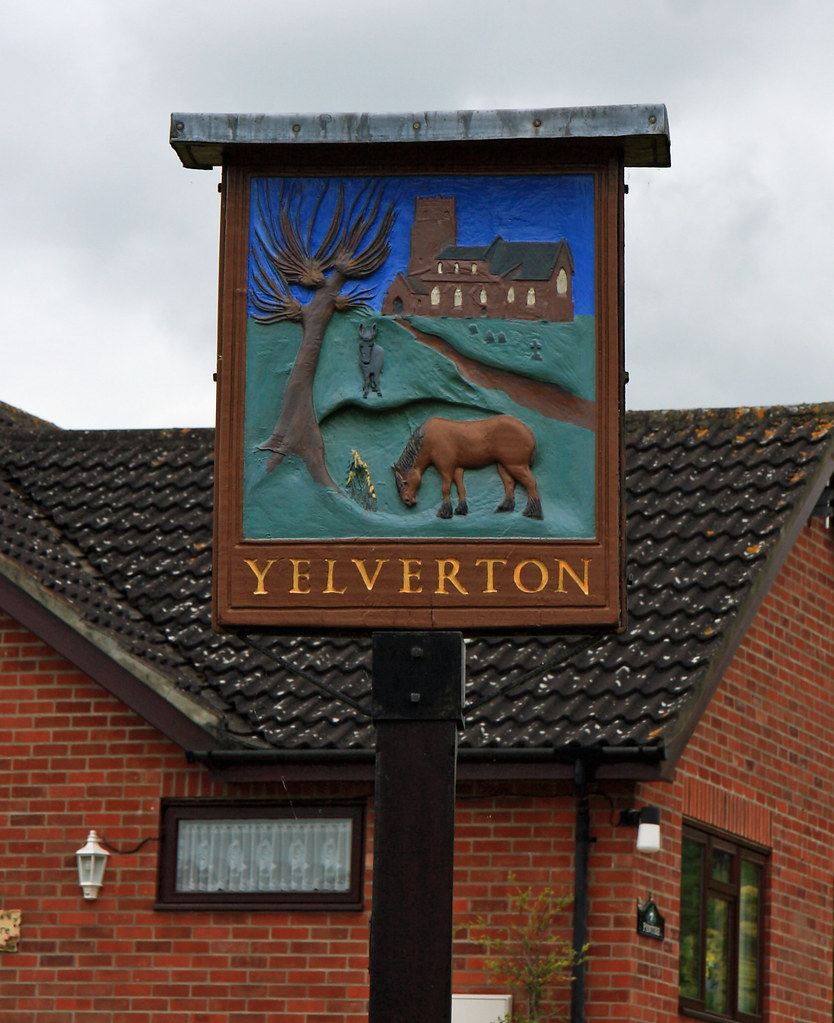 Village sign Yelverton Norfolk GWUK66 Uploaded for the Gu… Flickr