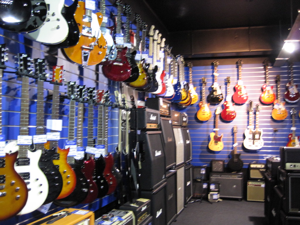 Guitar Store I bought my new acoustic guitar here. logsol Flickr