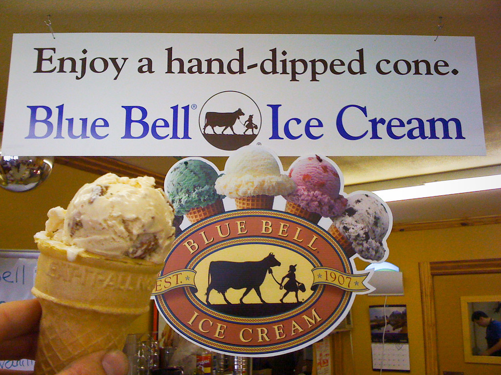 Blue Bell butter pecan ice cream Camp Wood, TX David Teter Flickr