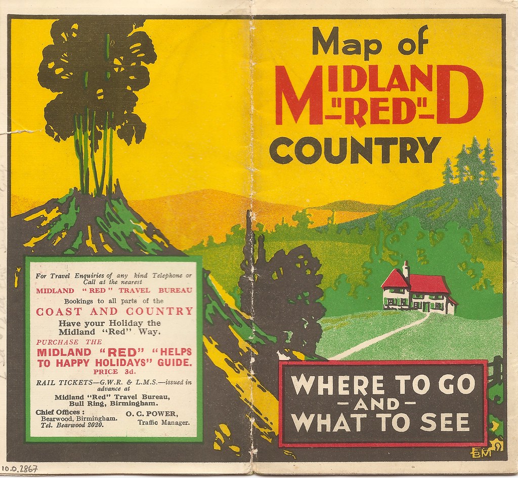 Map of Midland Red Country folder issued by the Birmingh… Flickr