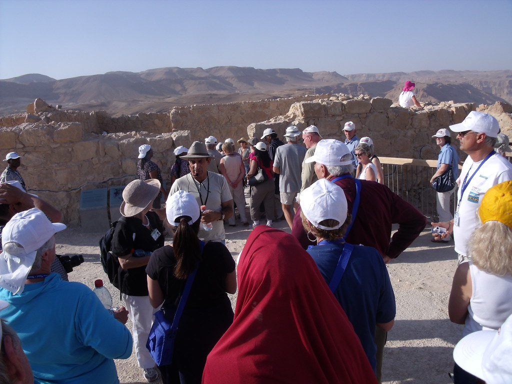 Masada Our tour group gathered at Masada Mike Pratt Flickr