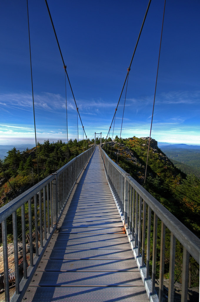 Mile High Bridge The swinging bridge atop Grandfather Moun… Flickr