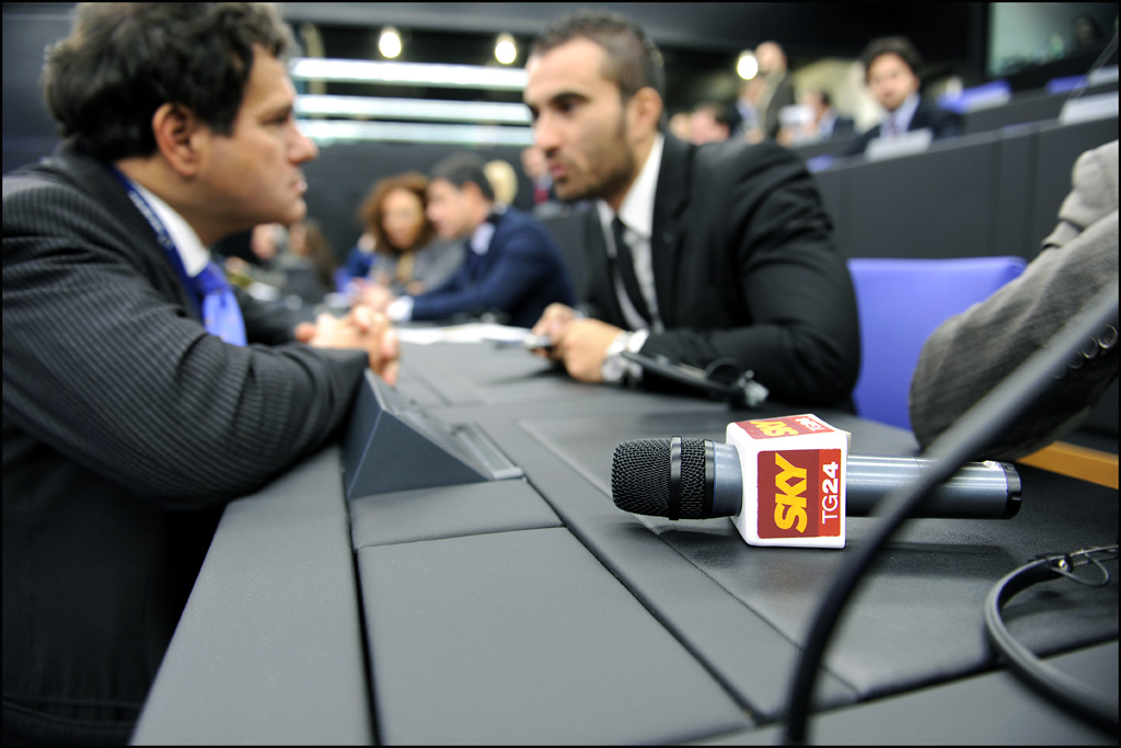 Backstage at the press conference Italian TV station SKY (… Flickr