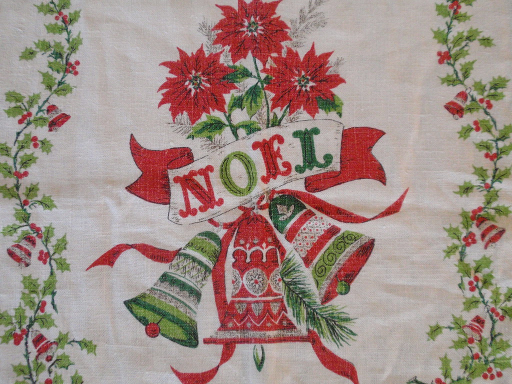 Vintage Christmas kitchen tea towel a photo on Flickriver