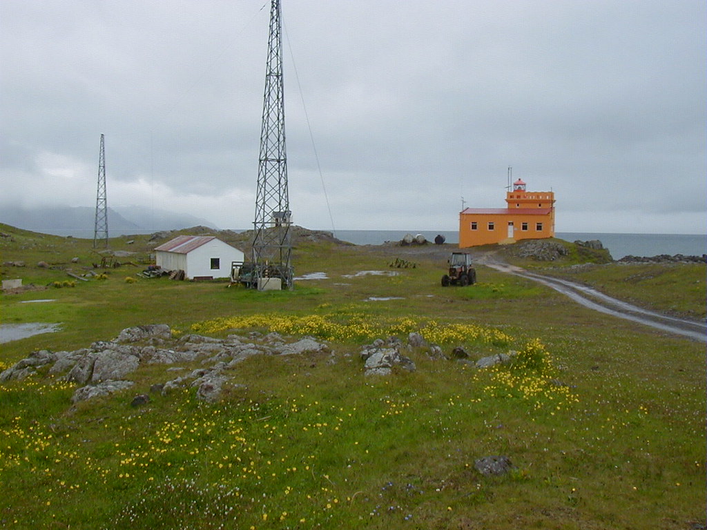 Dalatangi lighthouse 2001. Dalatangi is on east iceland