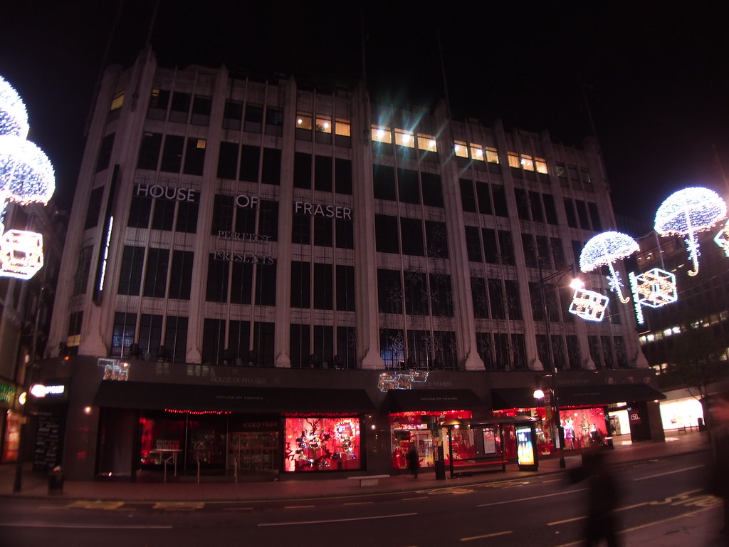 What House of Fraser looks like late at night with Xmas li… Flickr