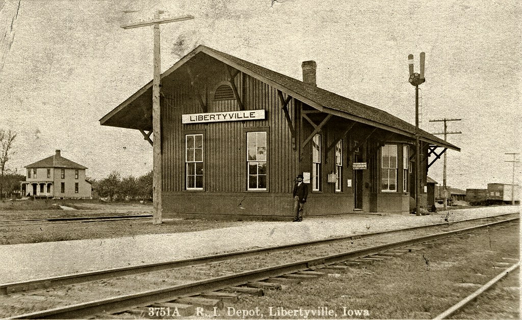 Libertyville, Iowa, Rock Island Railroad, Depot Postmarked… Flickr
