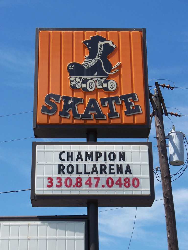OH Champion Champion Rollarena Plastic Skate sign for Ch… Flickr