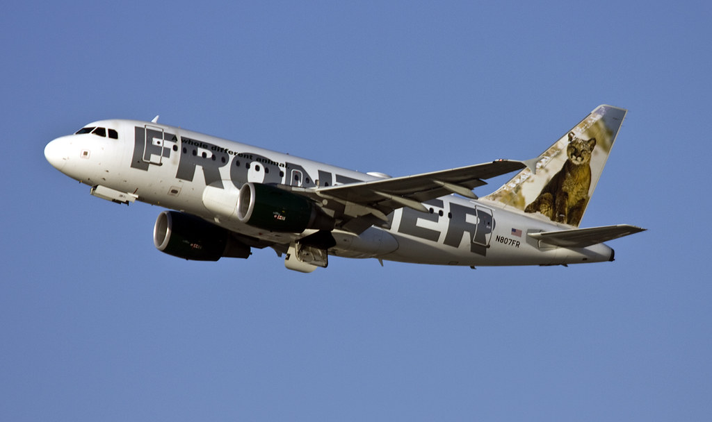 Frontier Airlines "Charlie the Cougar" N807FR Airbus A318 Ken Koller Flickr