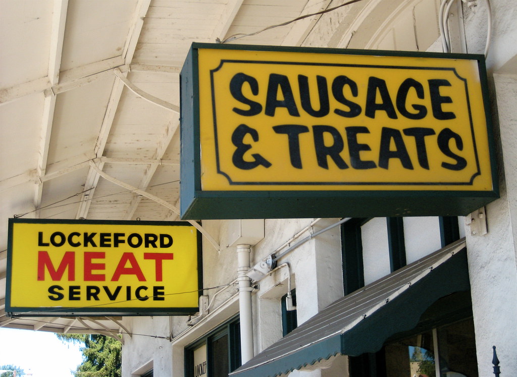 Lockeford Meat Service, Lockeford, CA Signs for the Lockef… Flickr