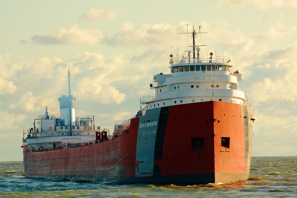 'S.S. John G. Munson' Backing Out onto Lake Erie! Flickr