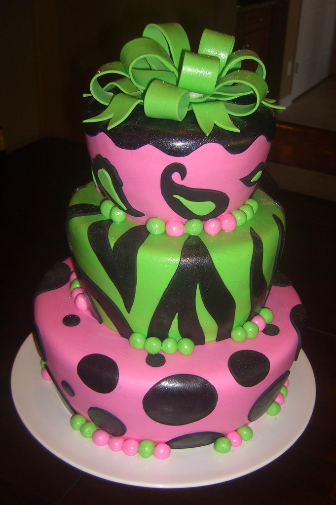 Pink & Green Zebra Cake April Flickr