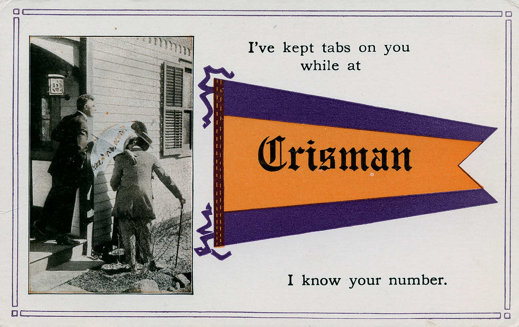 I've Kept Tabs on You, circa 1910 Crisman, Indiana Flickr