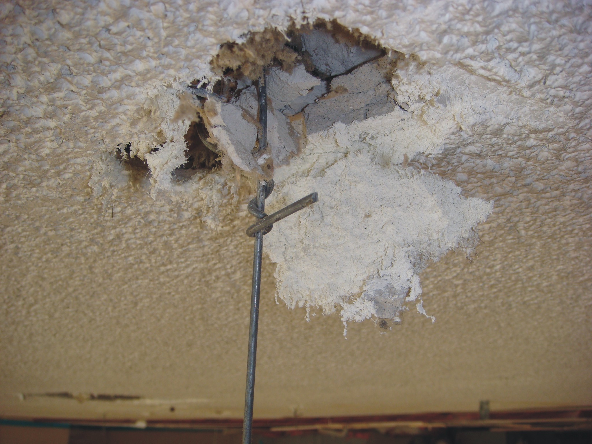 All sizes Damaged Asbestos SprayApplied Acoustical Ceiling Material