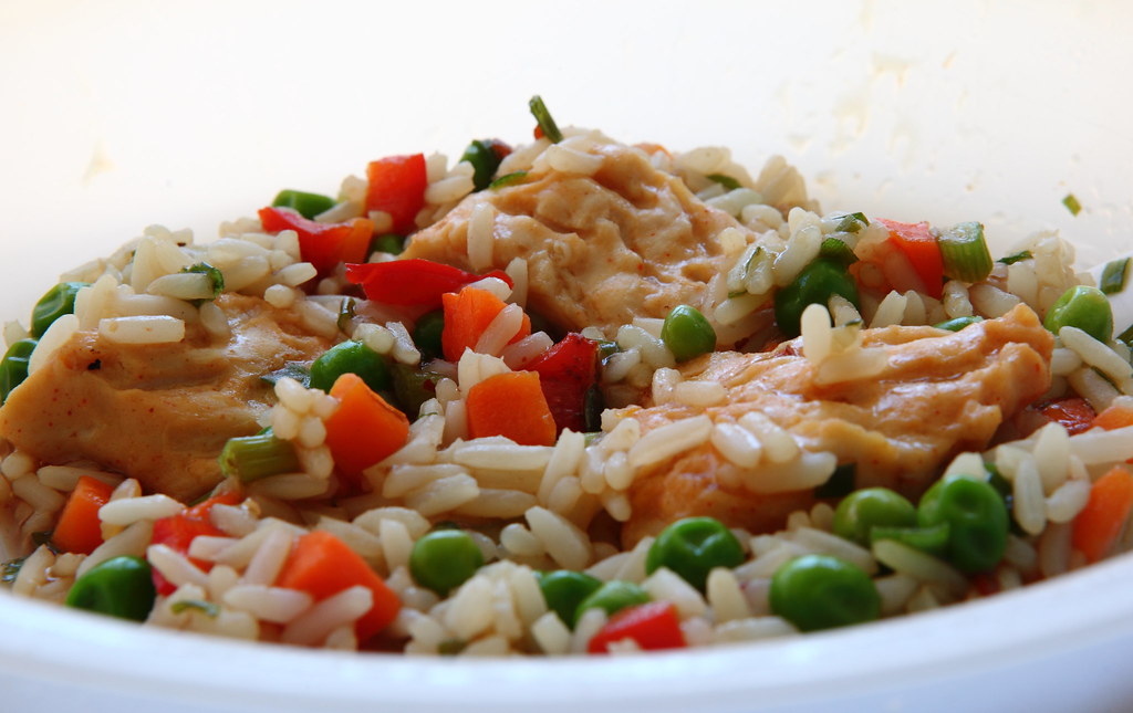 Chicken / Mixed Vegetables over Rice Smock Flickr