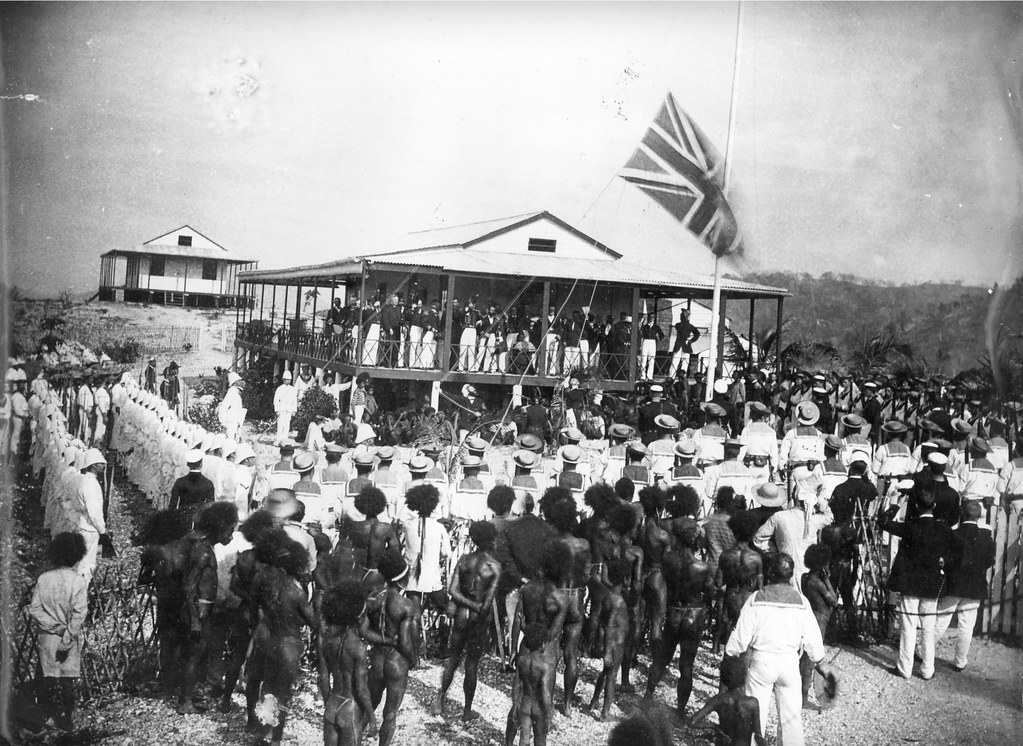 Hoisting Union Jack Port Moresby poss 1915 Hoisting the Un… Flickr