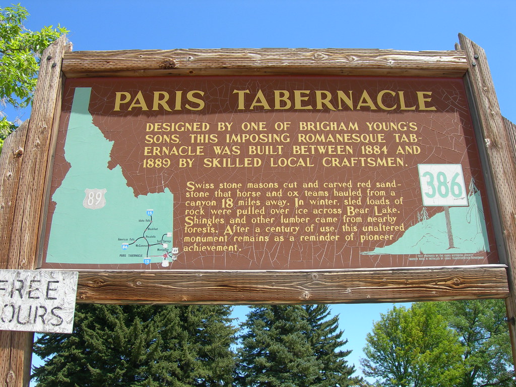 The Paris Tabernacle Historic Marker Paris, Idaho Jimmy Emerson