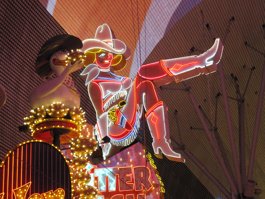 Neon Cowgirl, Glitter Gulch Strip Club a photo on Flickriver
