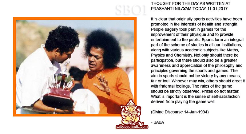 sathya sai thought for the day Thought-For-The-Day-Sathya-Sai-Baba-11-Jan | Thought For The… | Flickr