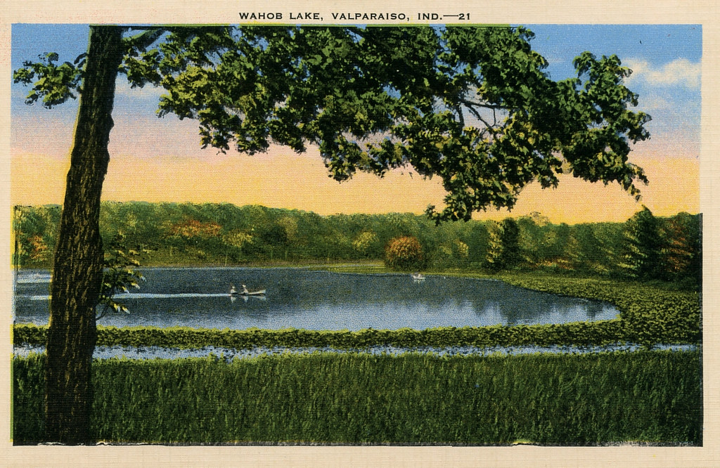 Wauhob Lake, circa 1920 Valparaiso, Indiana a photo on Flickriver