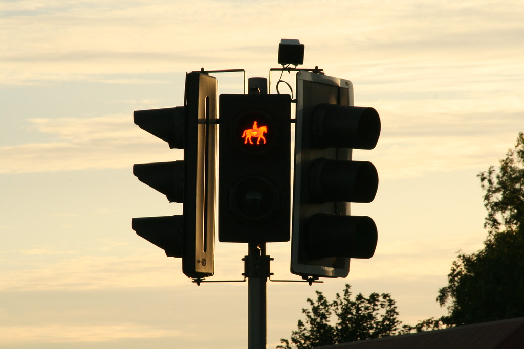 Epsom traffic lights right next to the racecourse Surreykraut Flickr