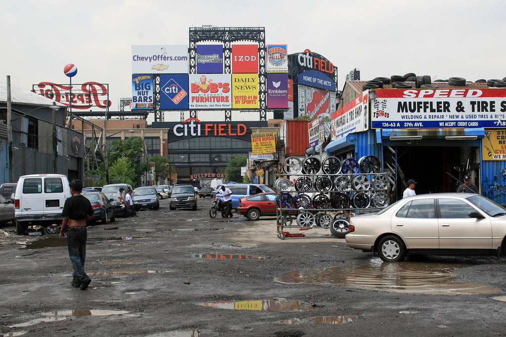 Citi Field and muffler shop, Willets Point, Queens Flickr