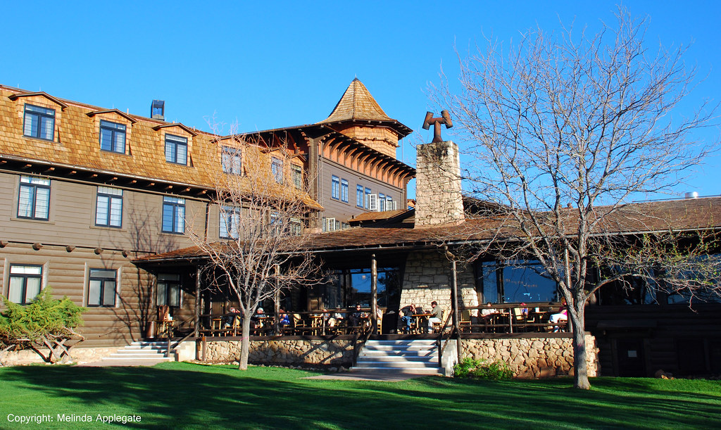On Black Historic El Tovar Hotel, South Rim of the Grand Canyon