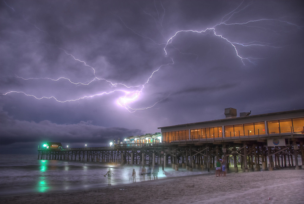 Cocoa Beach Pier Lightning HDR I finally went out and tr… Flickr