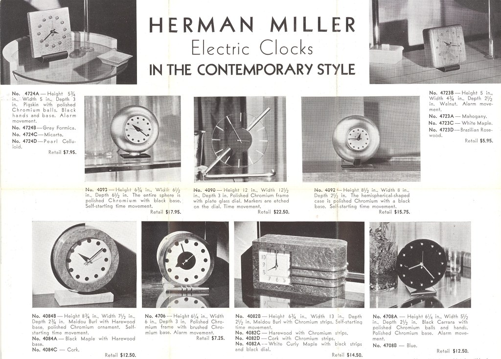 Gilbert Rohde for the Herman Miller Clock company brochure… Flickr