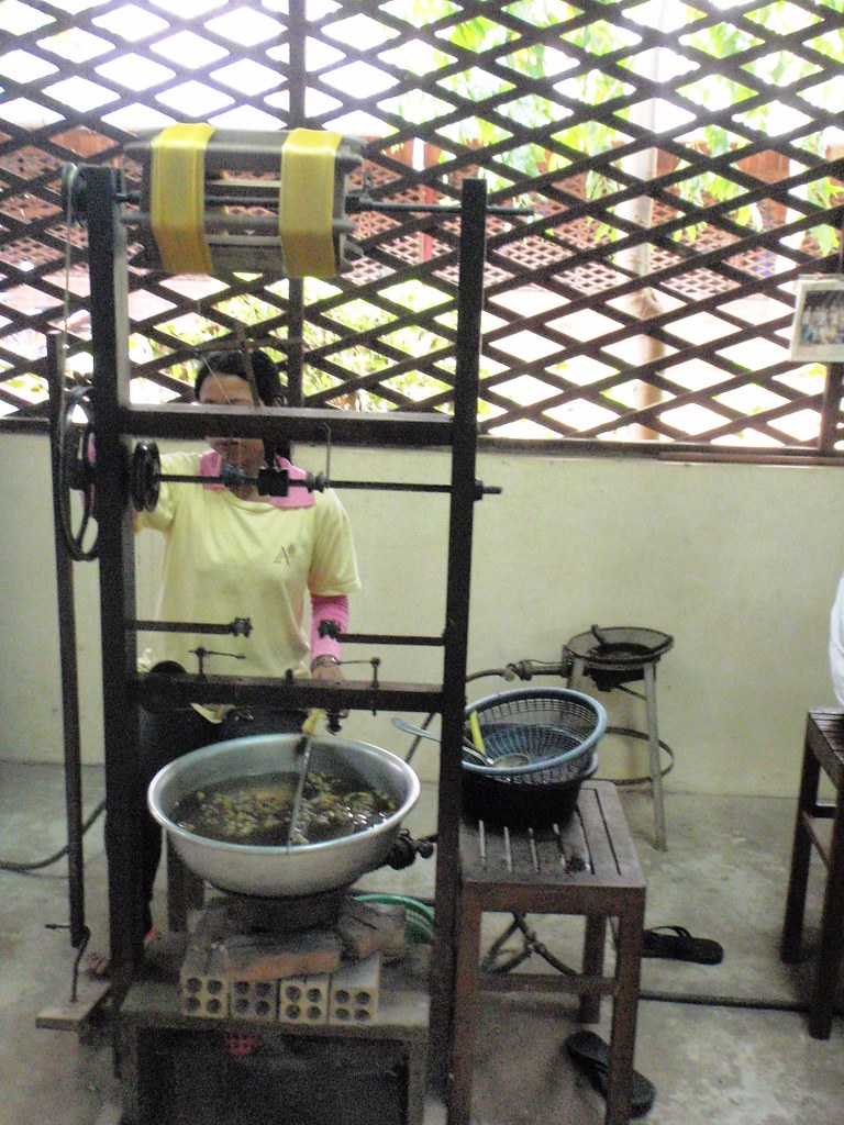 Silk Farm (2) This is how they get the silk separated. Ashley_Ivins