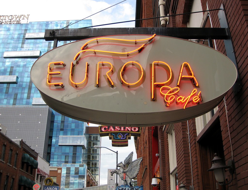 Europa Cafe I was trying to take this shot so some of the … Flickr