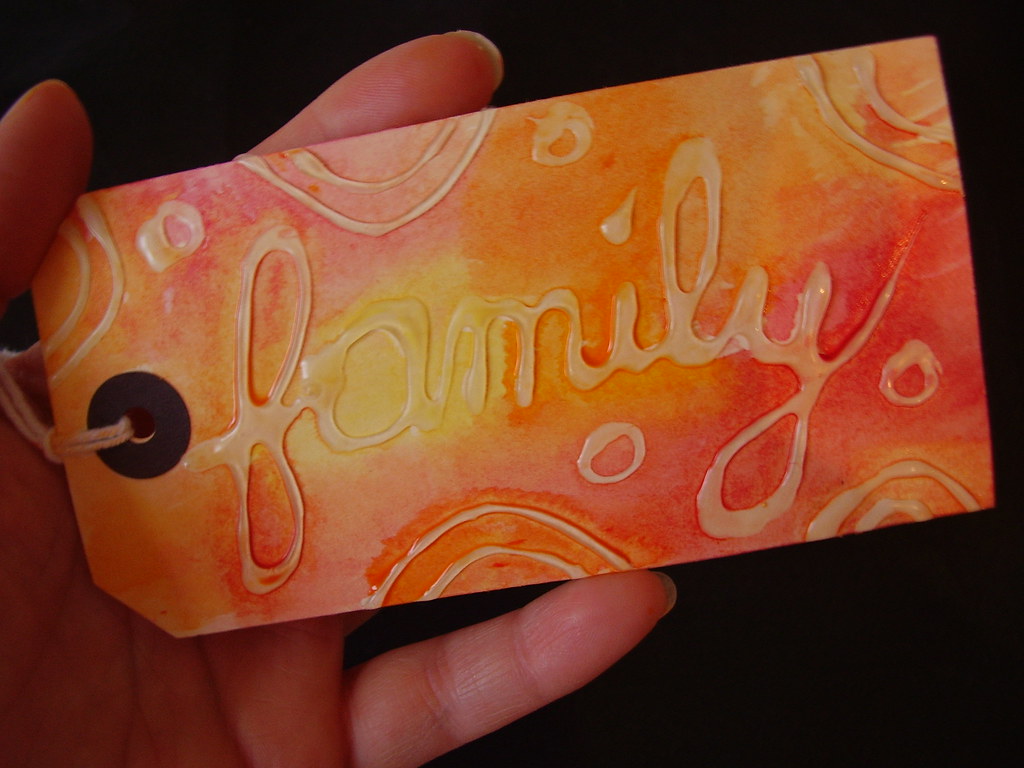 Glue resist and watercolour paint tag Glue resist and wate… Flickr