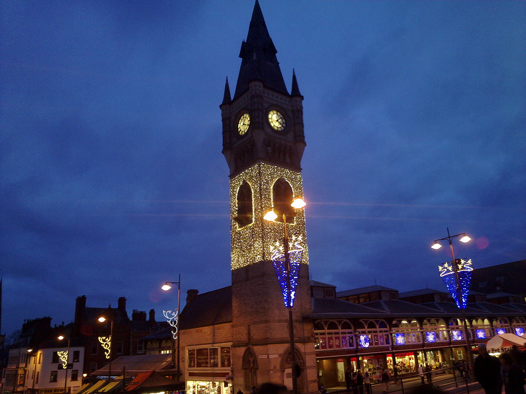Darlington Town Clock In Christmas Lights Darlington Town … Flickr
