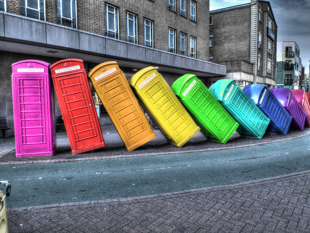 Kingston Tumbling Telephone Boxes I've painted the origina… Flickr