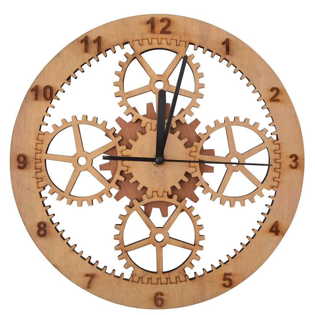 Giftgarden Wooden Gear Clocks for Wall Decor Click> goo.gl… Flickr
