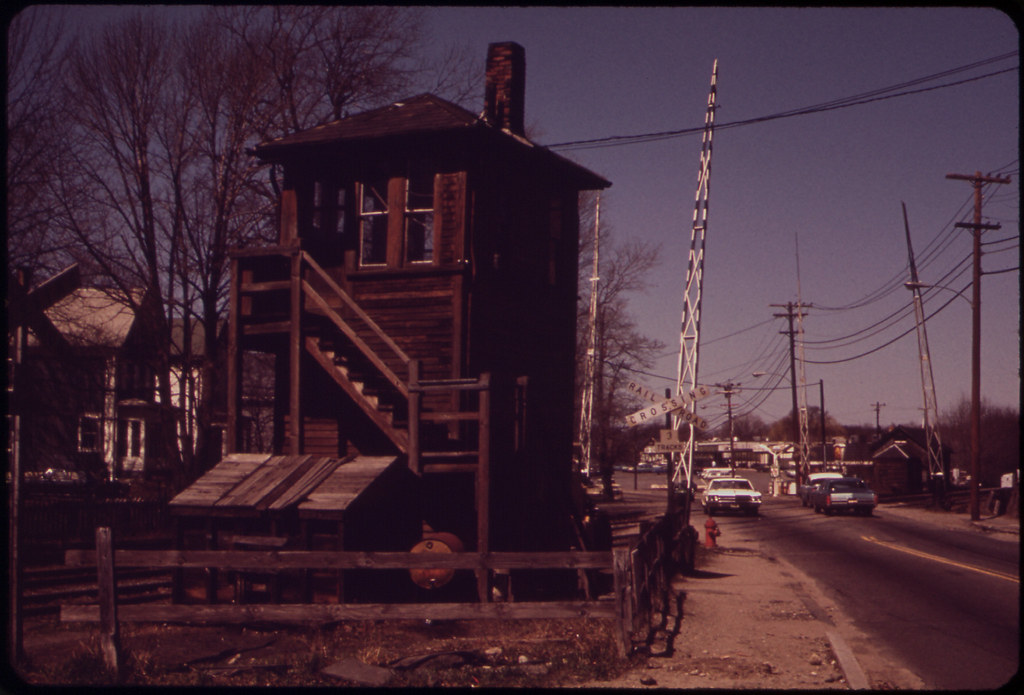Switch House and Taunton Railroad Crossing 04/1973 Flickr