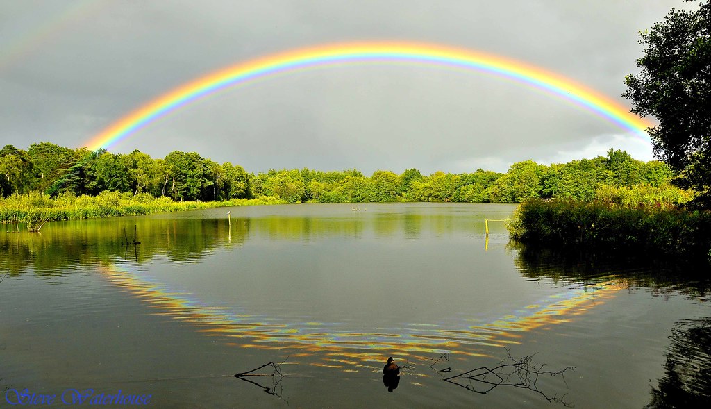 RAINBOW OVER STOVER LAKE Rainbow over stover lake (TOP LEF… Flickr