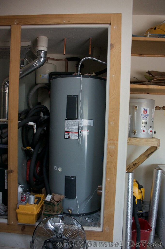 One big tank of hot water Small drainback tank on side, w… Flickr
