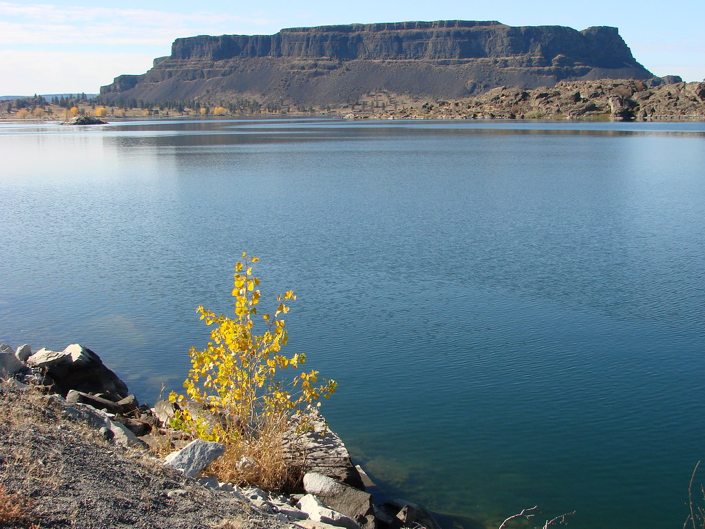 Banks Lake and Steamboat Rock Near Okanogan Eastern Washington